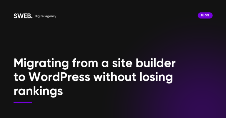 Migrating from a site builder to WordPress without losing rankings